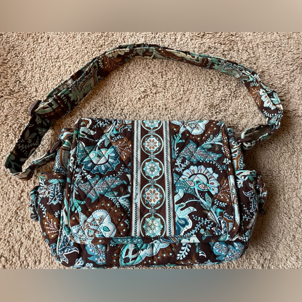 Vera Bradley Small Crossbody Messenger-Java Blue